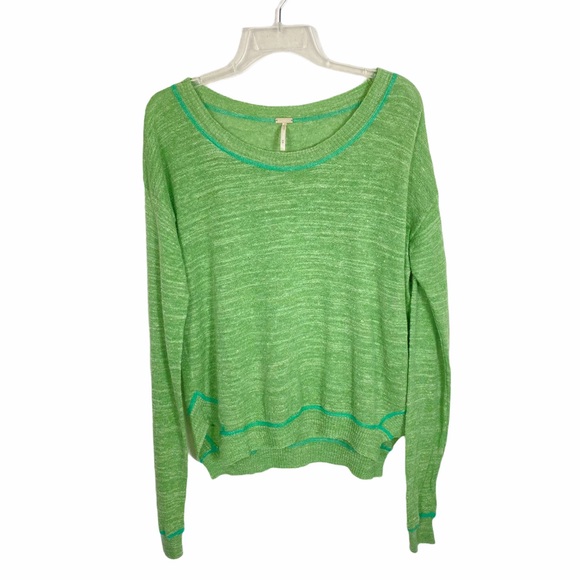 Free People Beach | Green Oversized Sweater - Picture 2 of 9